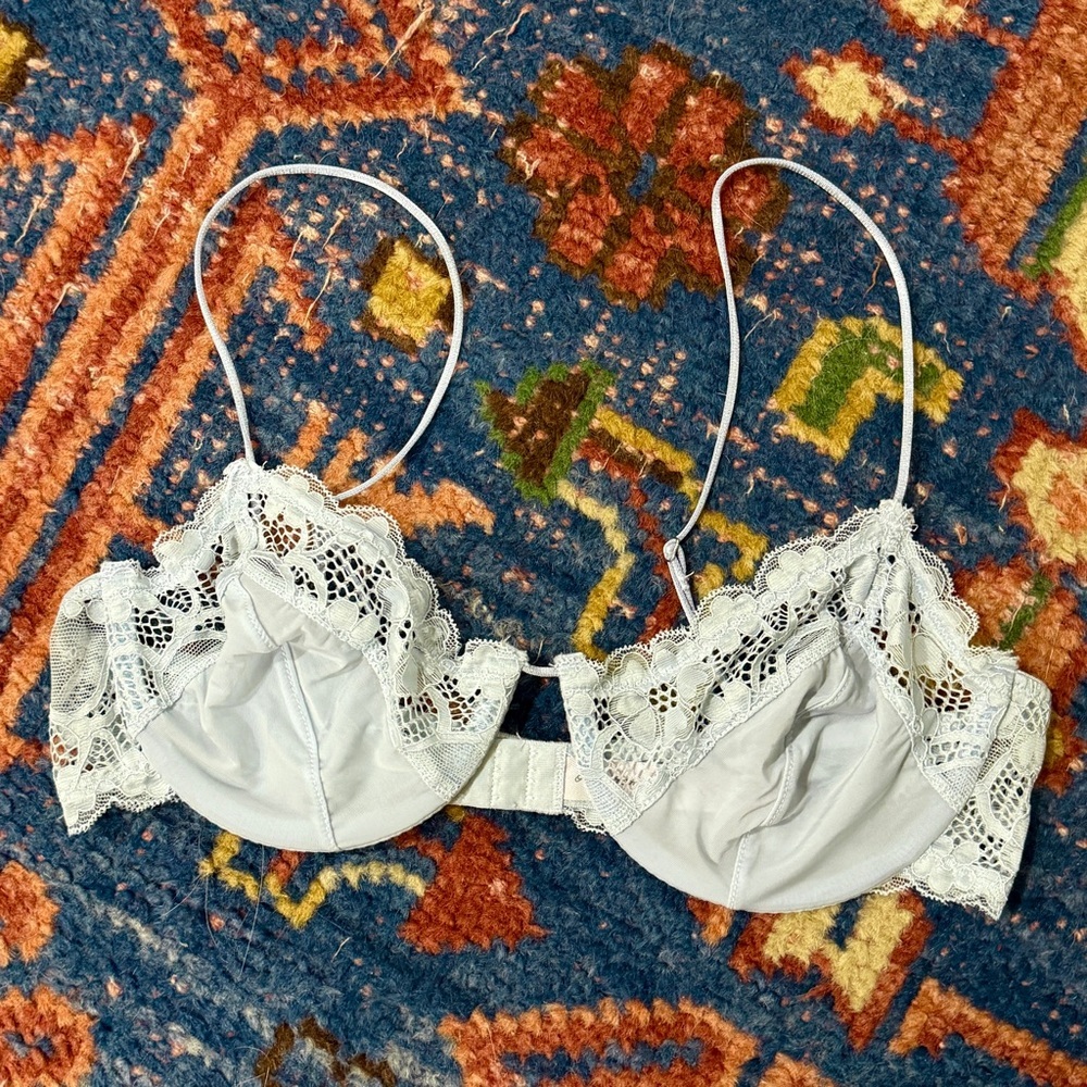 Urban Outfitters White Lace Underwire Bra